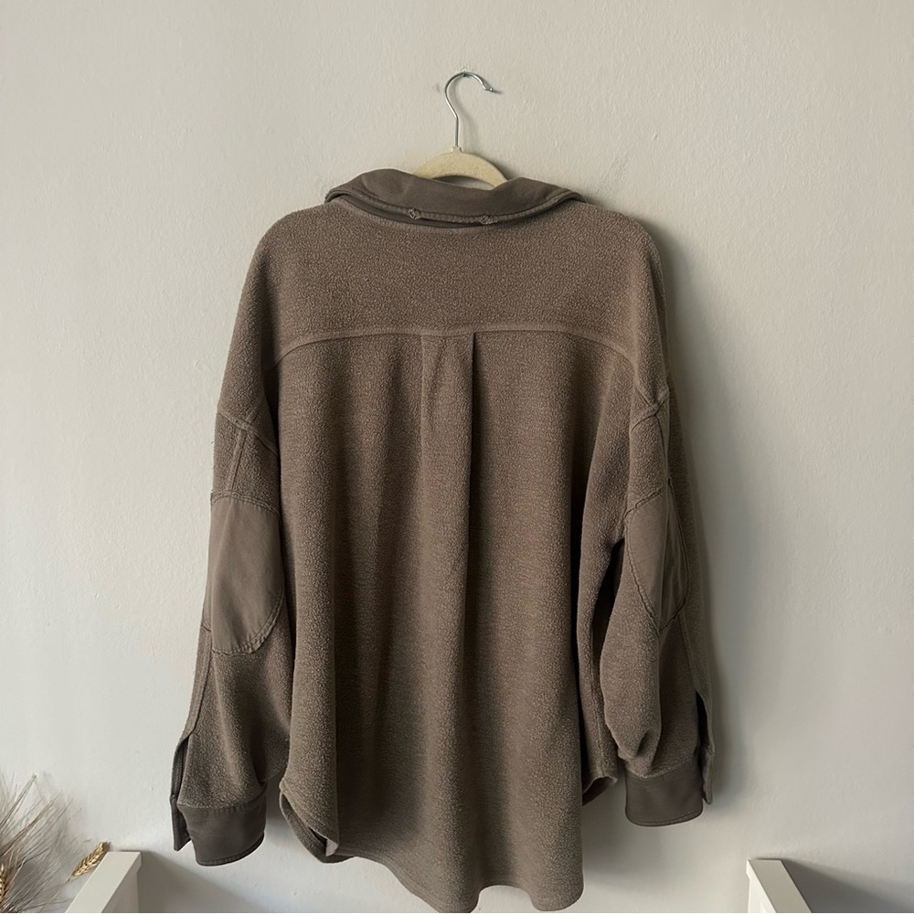FREE PEOPLE
Ruby Oversized Shirt Jacket in Army Taupe M - Picture 13 of 14
